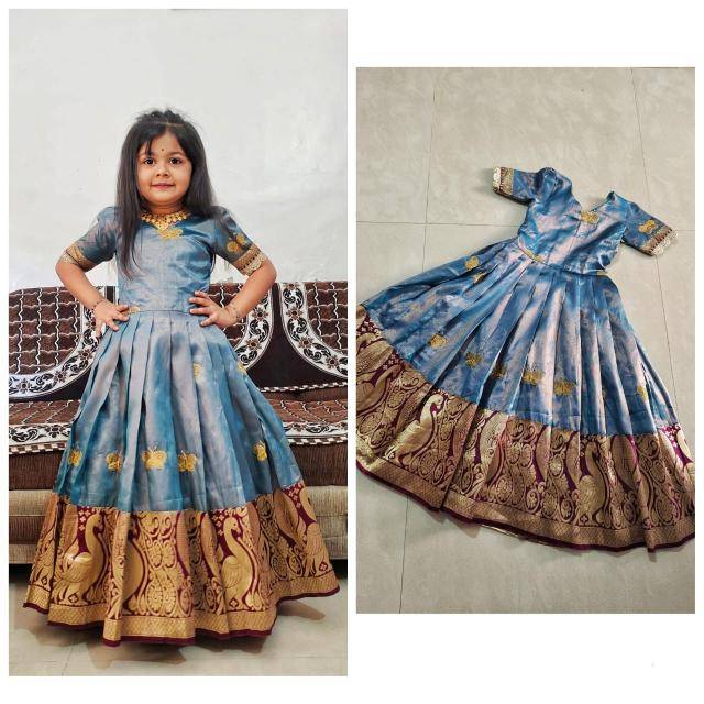 NEW LAUNCING KIDS GOWN silk Mumbai kids wear wholesale suppliers
